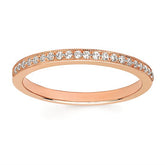14K Rose Gold Diamond Band .13CTW